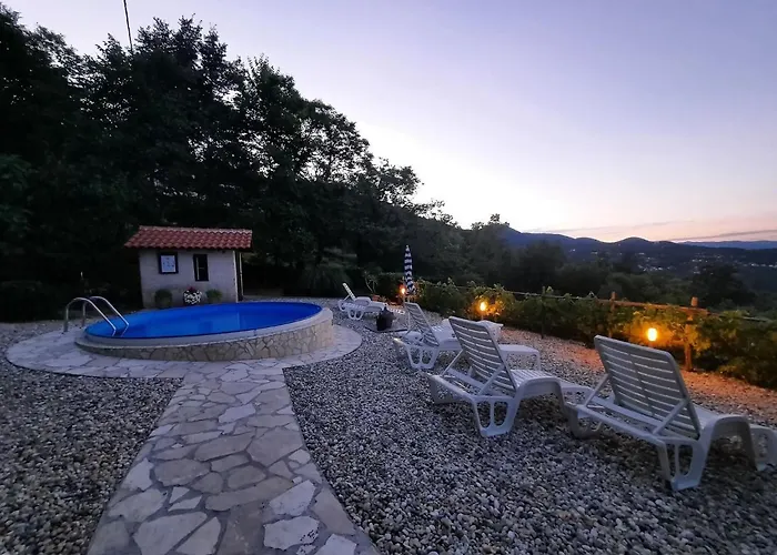 Stone House In Dobrec With Sea View & Pool *